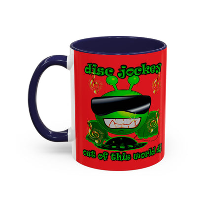 disc jockey - Accent Mug (red)