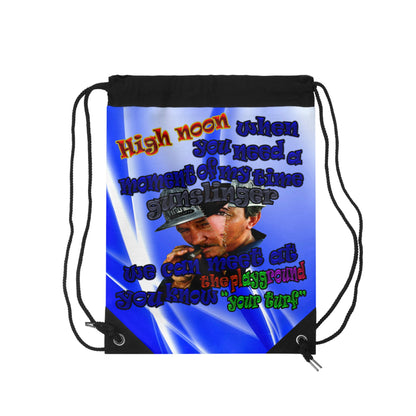 high noon - Drawstring Bag (blue-white wave)