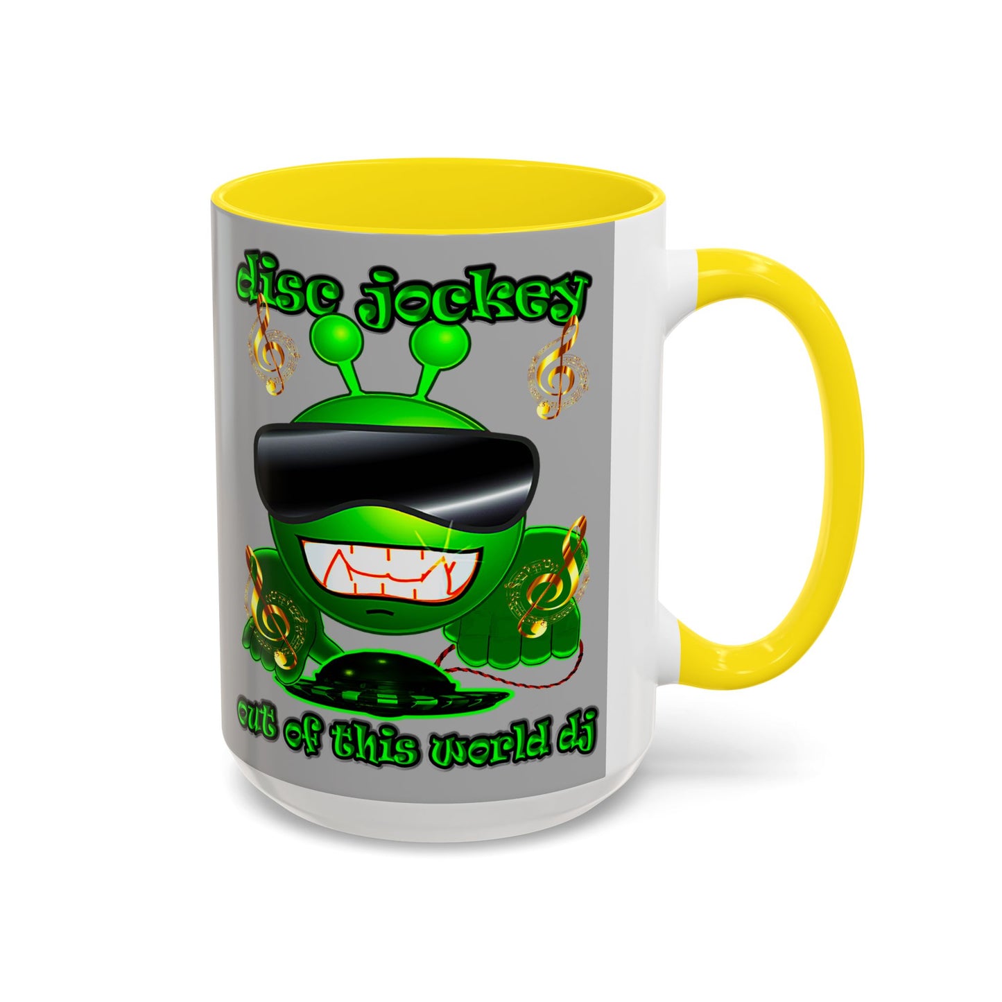disc jockey - Accent Mug (light grey)