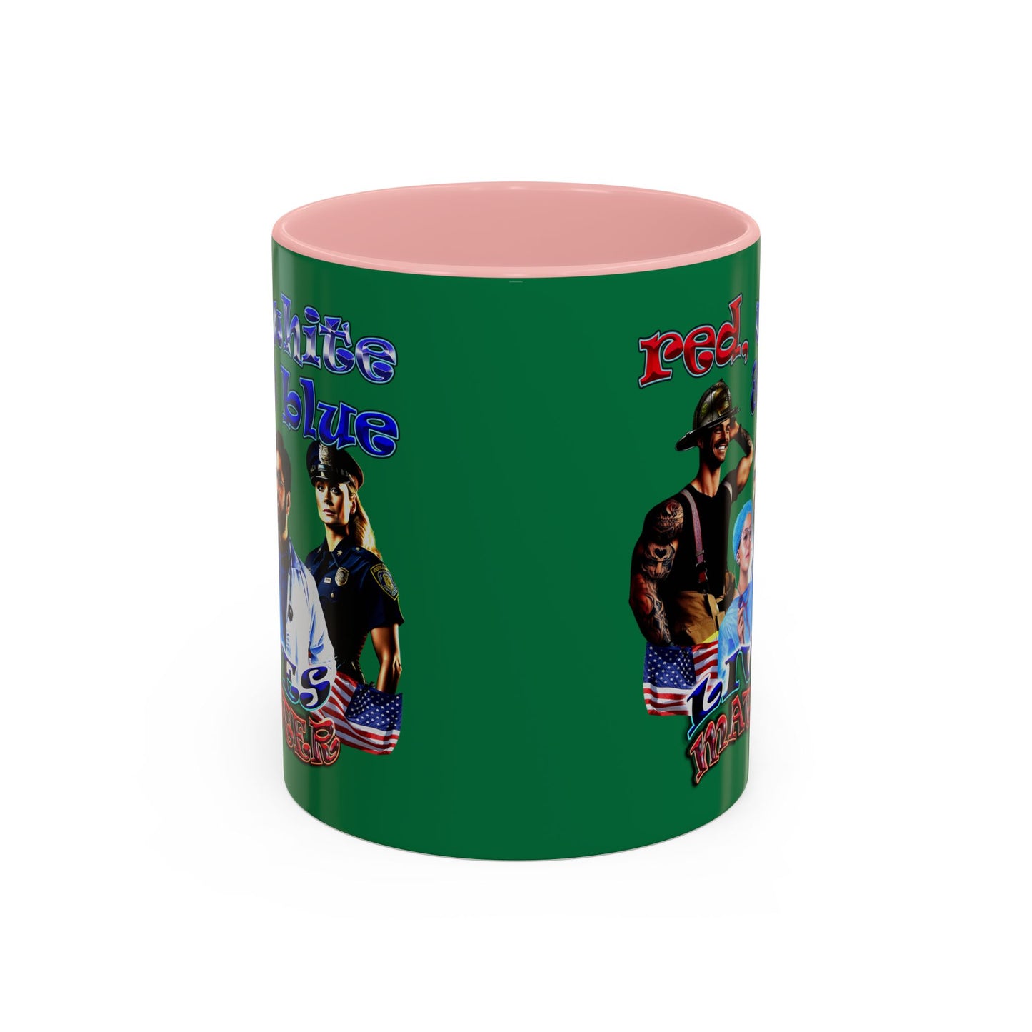 rw&b lives matter - Accent Mug (dark green)