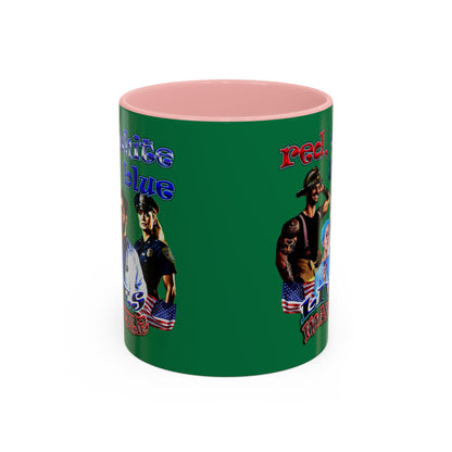rw&b lives matter - Accent Mug (dark green)