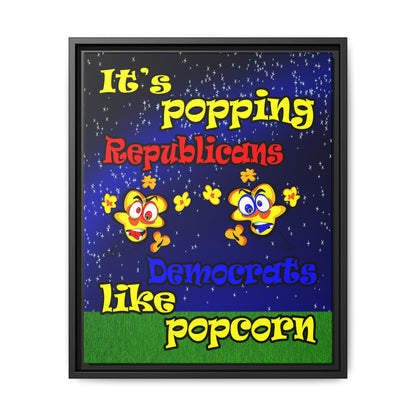 popping like popcorn - framed canvas art ('snoops' background)