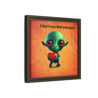 I don't care that your grey - framed canvas art (burnt orange)