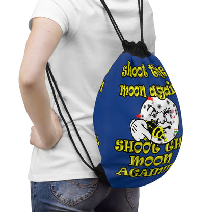 shoot the moon again - Drawstring Bag (dark blue)