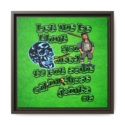 og - framed canvas art (green turf)