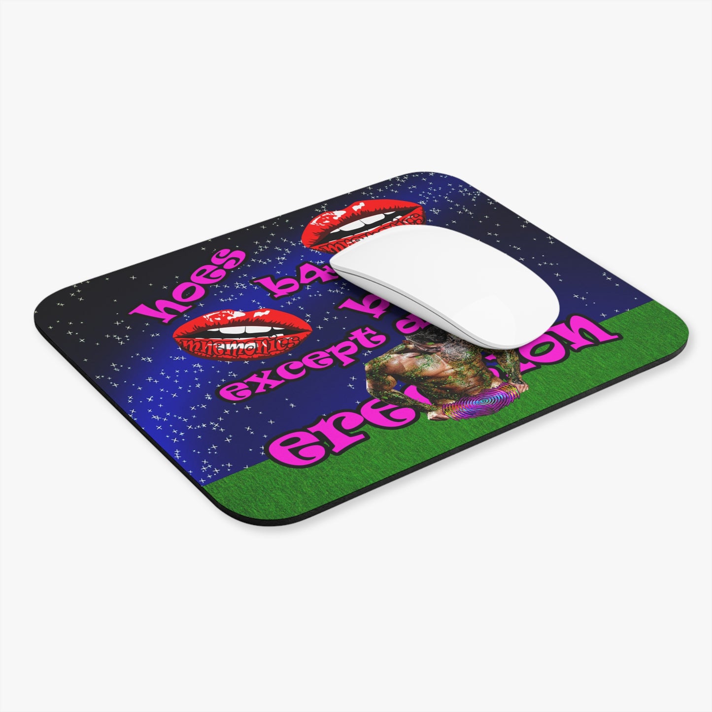 hoes b4 bros - Mouse Pad (Rectangle) ('snoops' background)
