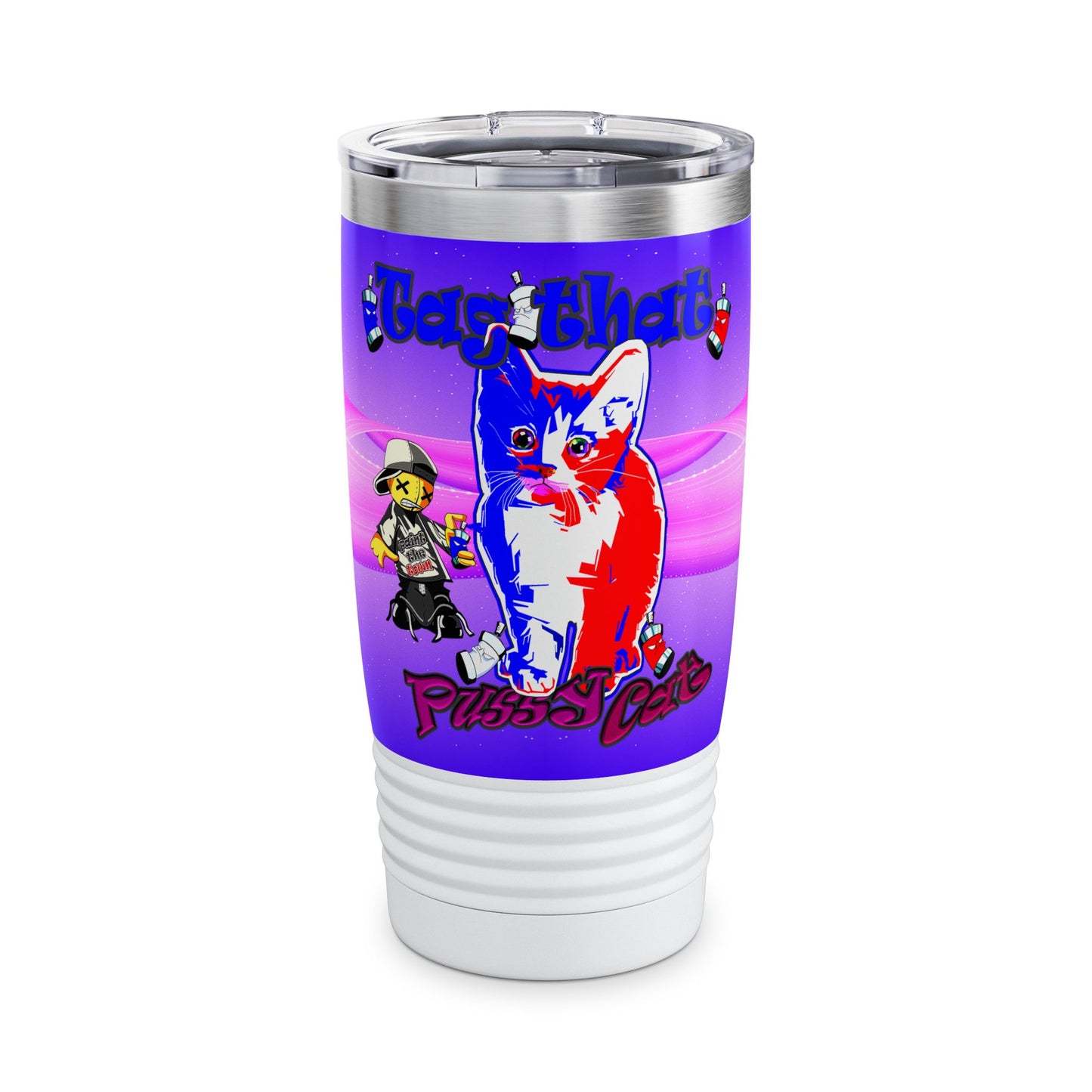 tag that - Ringneck Tumbler, 20oz (purple-pink wave)