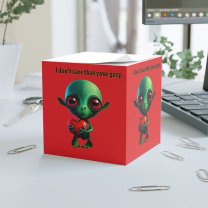 I don't care that your grey - note cube (red)