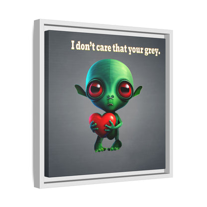 I don't care that your grey - framed canvas art (grey-light grey)