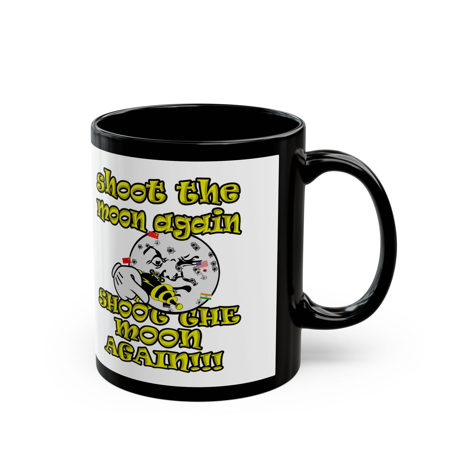 shoot the moon again - Black Mug (white)