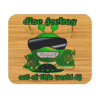 disc jockey - Mouse Pad (Rectangle) (butterscotch wood finish)