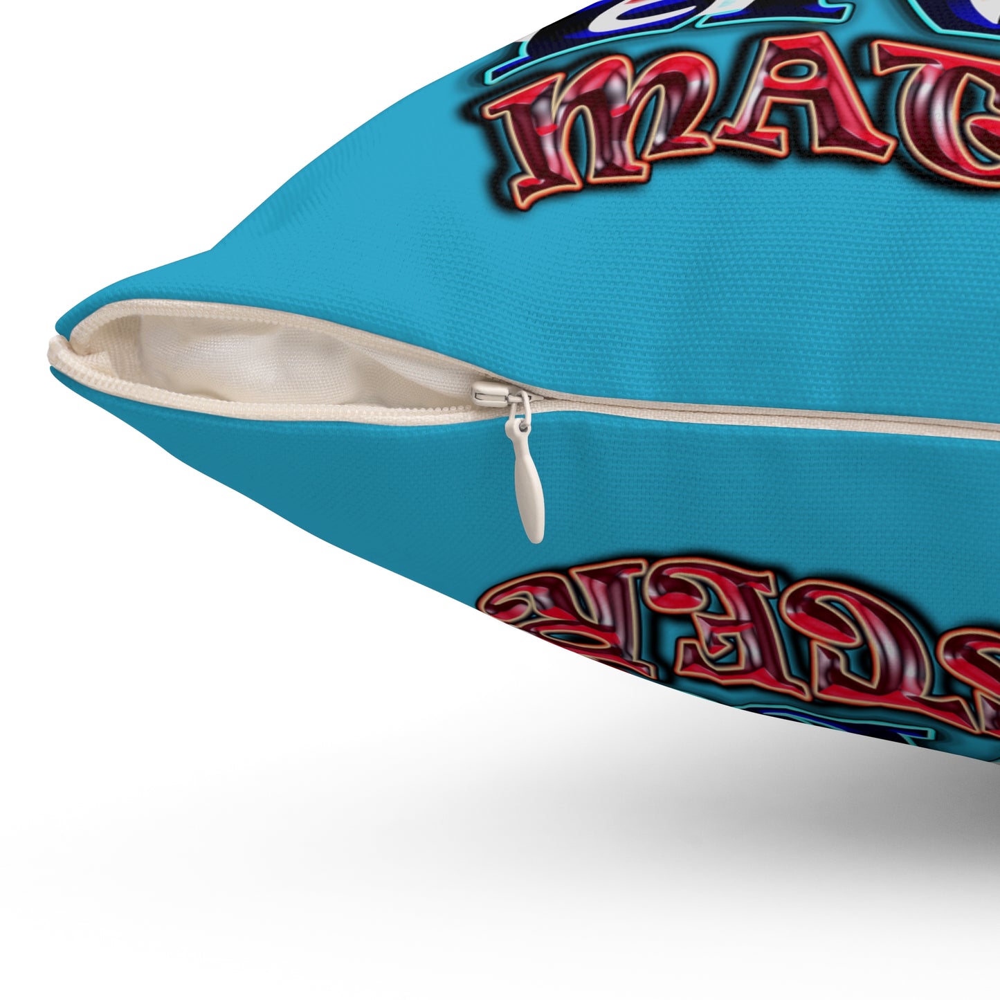 rw&b lives matter - Spun Polyester Square Pillow - (turquoise)