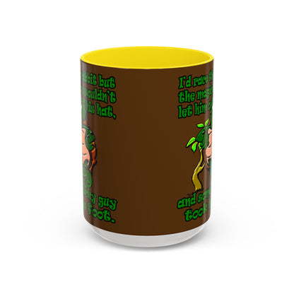 turtle race - Accent Mug (brown)