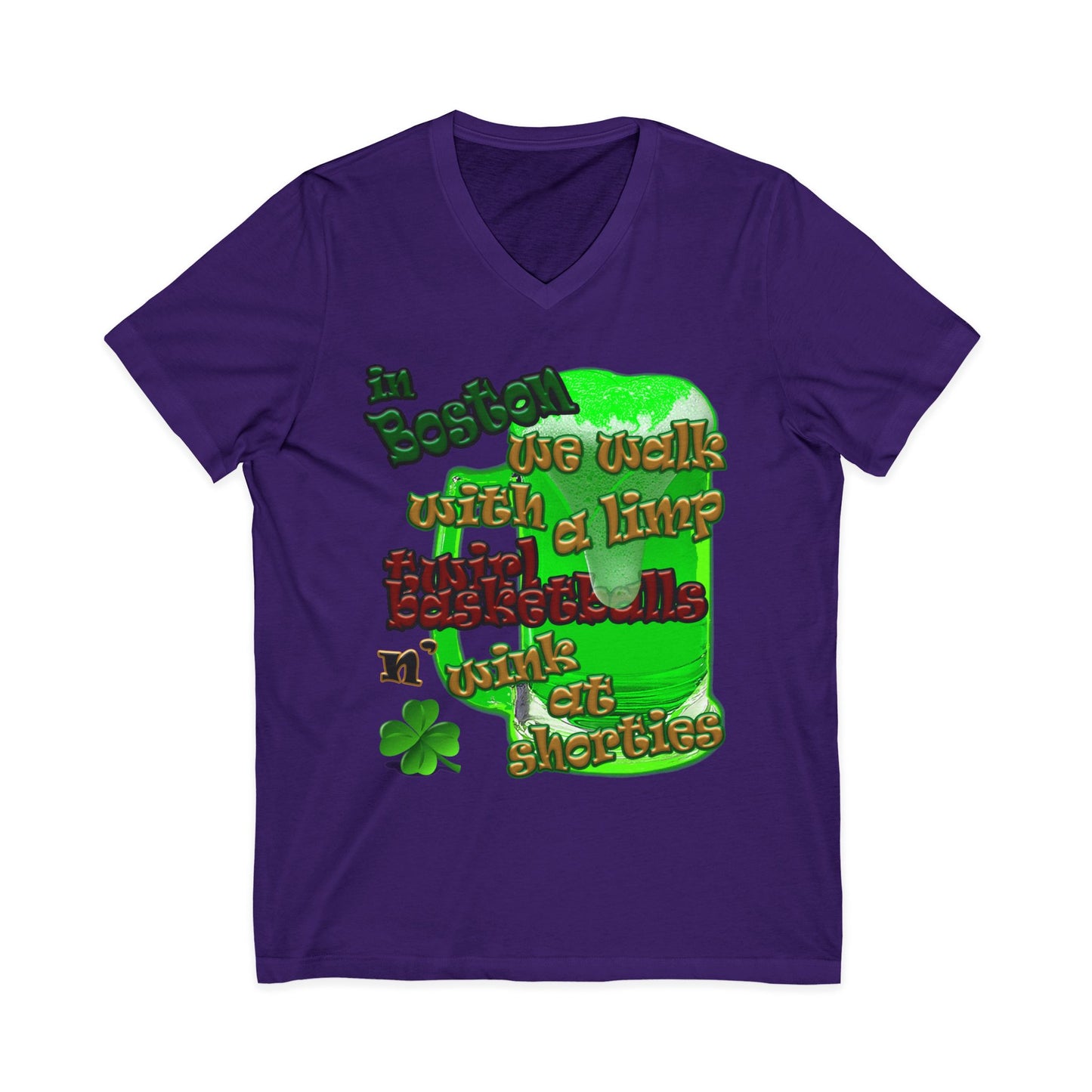 celtics logo - Unisex Jersey Short Sleeve V-Neck Tee