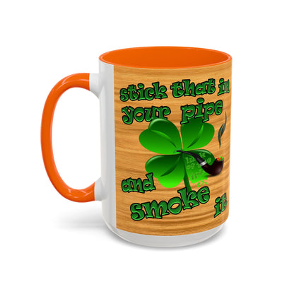 celtics logo - Accent Mug (butterscotch wood finish)