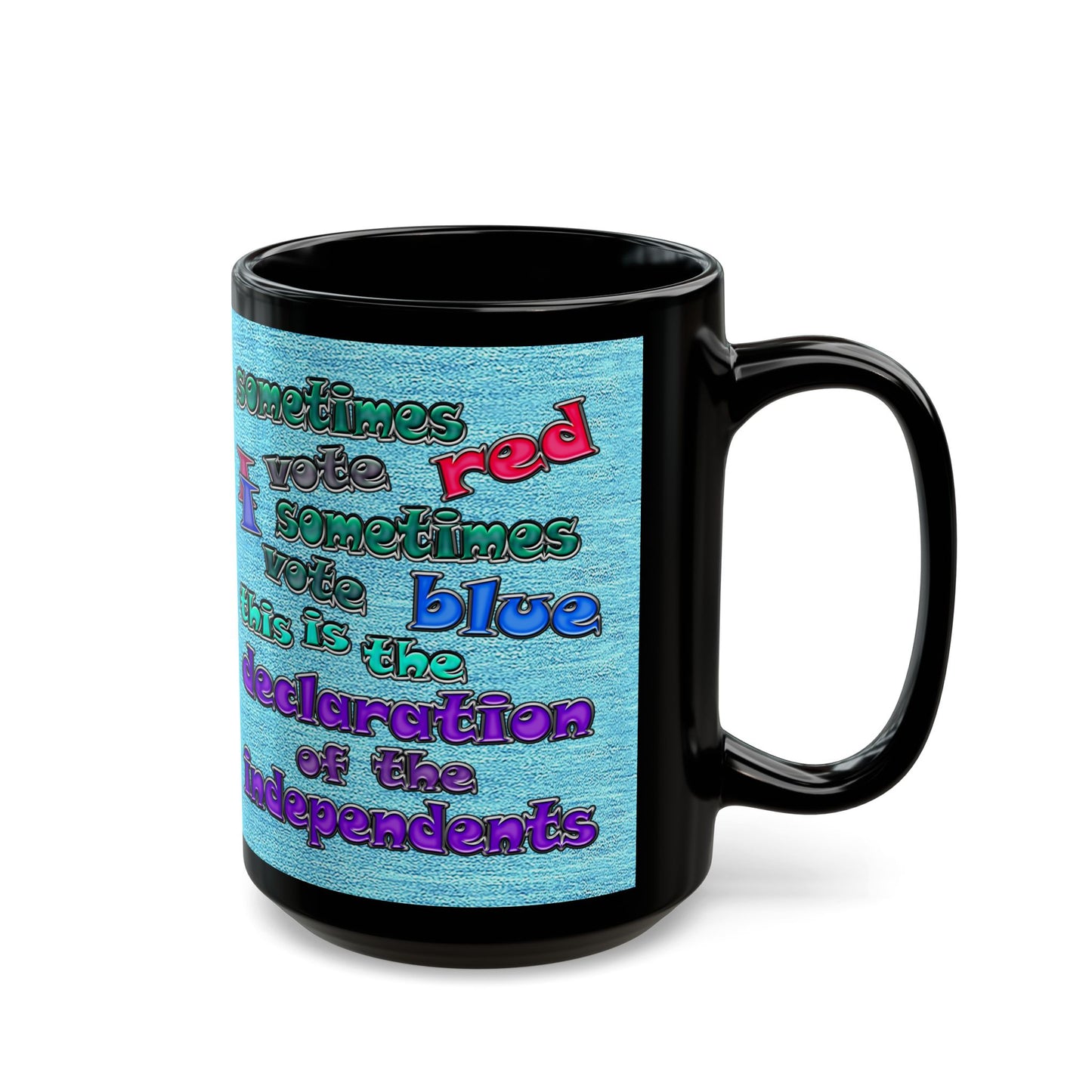 declaration of the independents - Black Mug (faded blue)