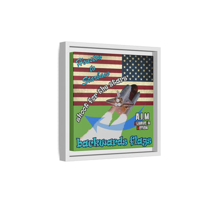 shoot for the stars - framed canvas art (green)