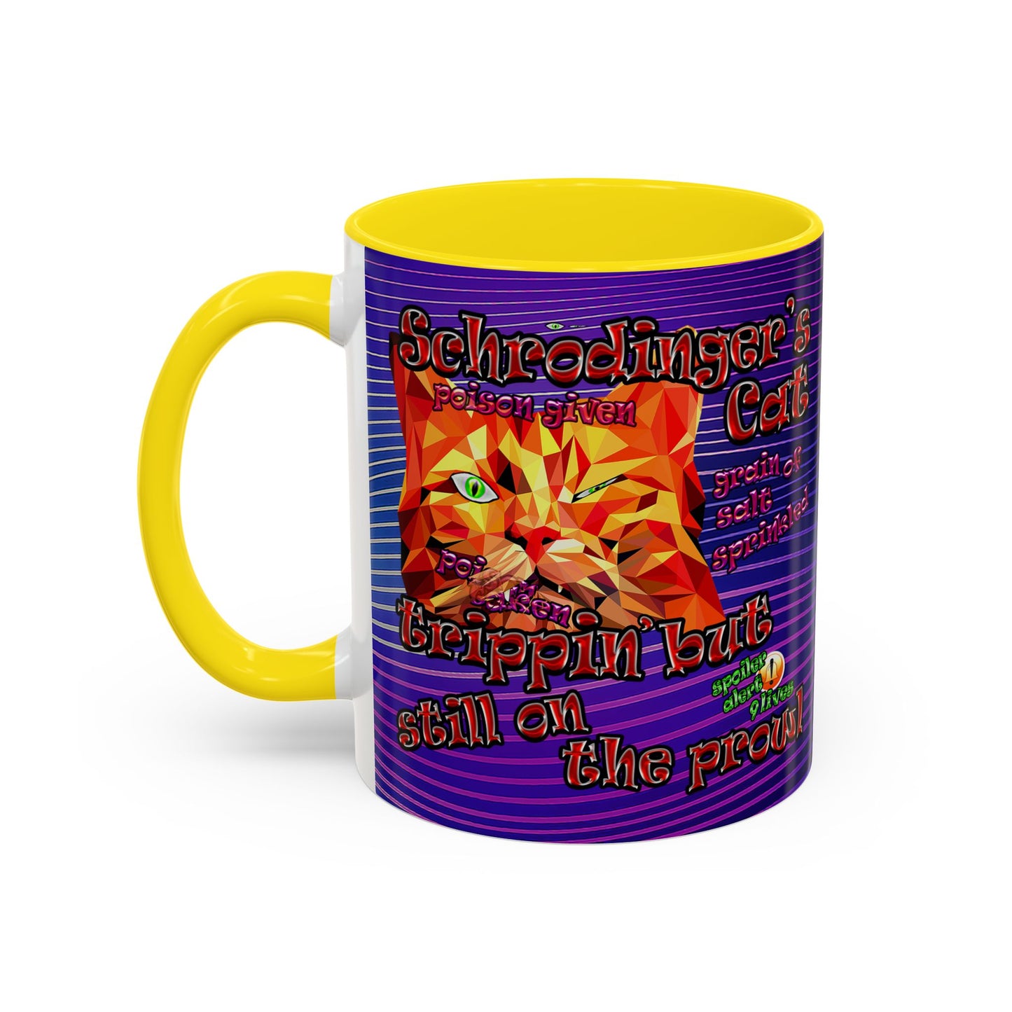 schrodinger's cat - Accent Mug (purple wave)