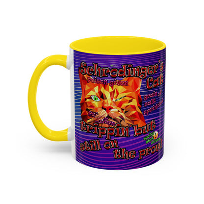 schrodinger's cat - Accent Mug (purple wave)