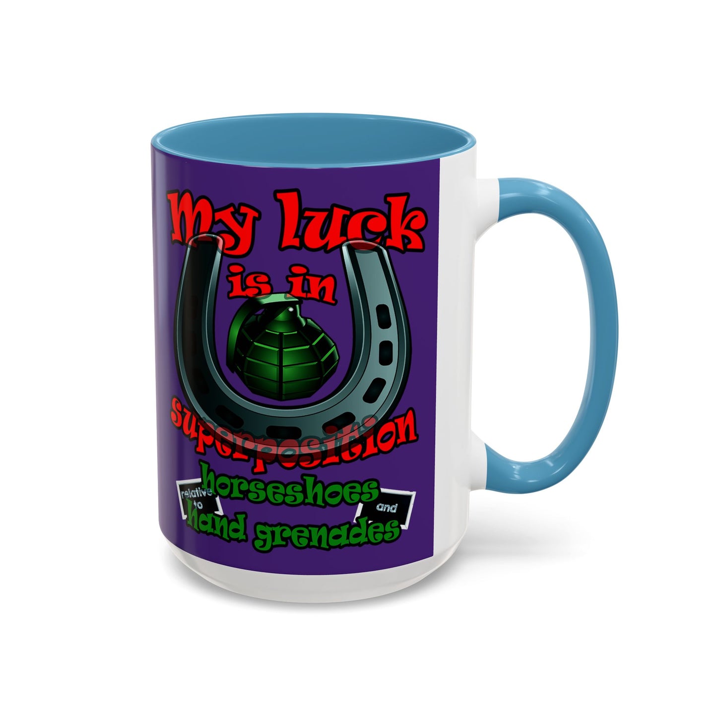 my luck - Accent Mug (purple)