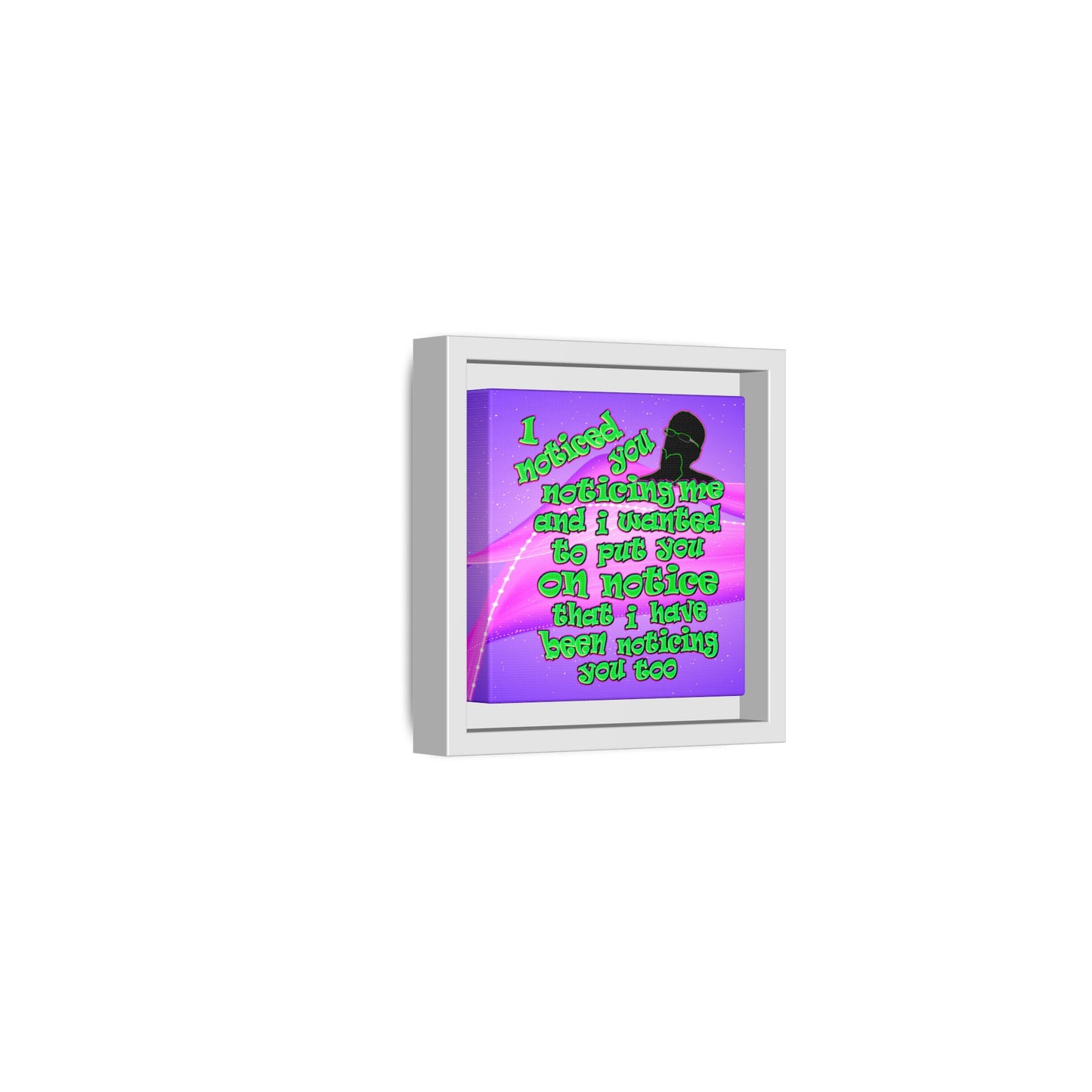 noticed you noticing - framed canvas art (purple-pink wave)