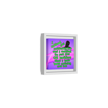 noticed you noticing - framed canvas art (purple-pink wave)