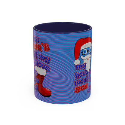 santa's shoes - Accent Mug (light blue-purple wave)