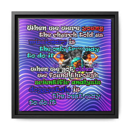 doggystyle - framed canvas art (purple wave)