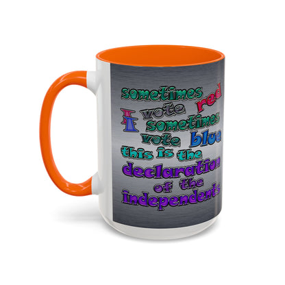 declaration of the independents - Accent Mug (brushed nickel)