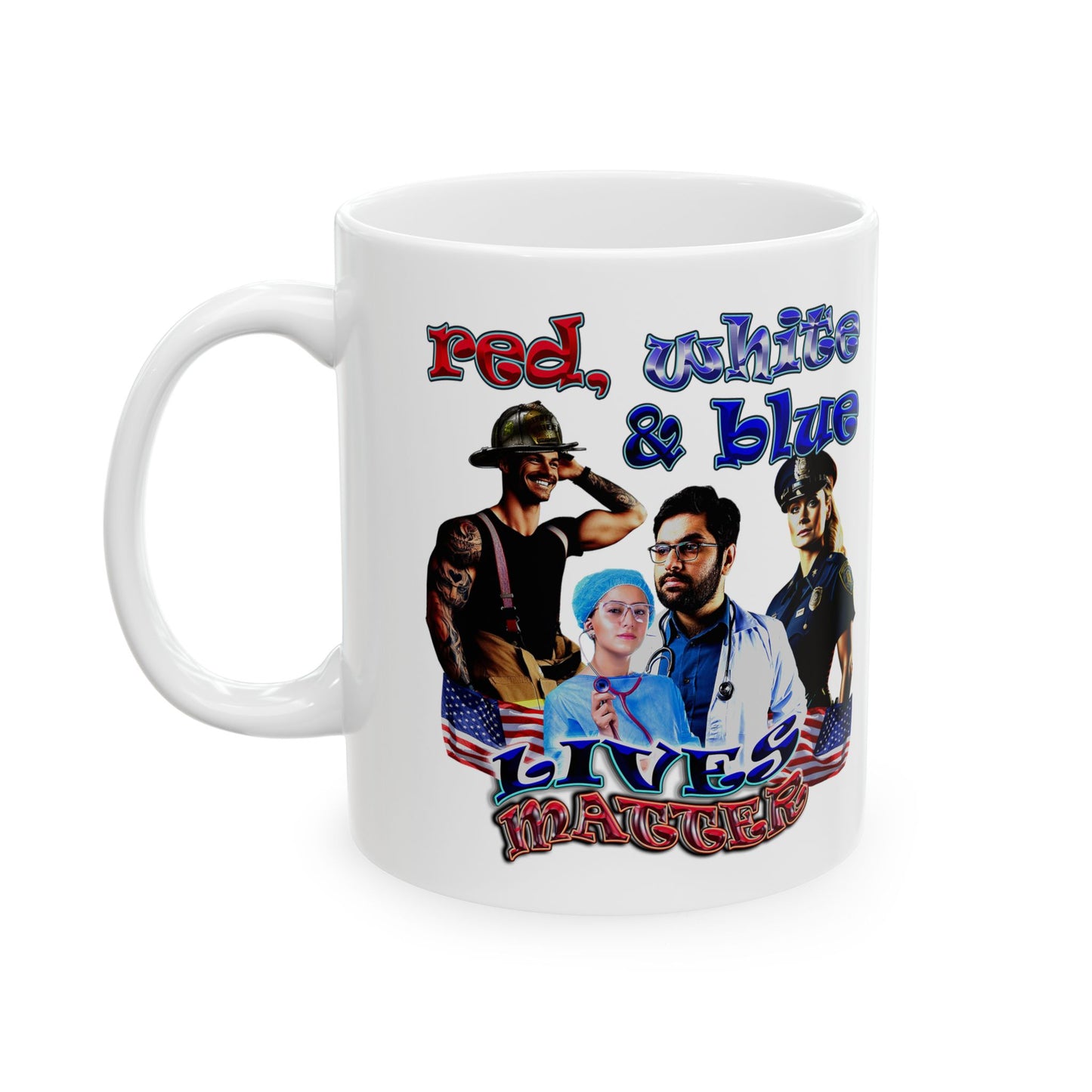 rw&b lives matter - White Mug (white)