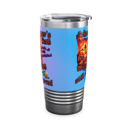 schrodinger's cat - Ringneck Tumbler, 20oz (light blue-purple wave)