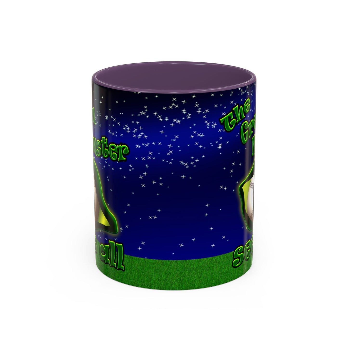 green monster - Accent Mug ('snoops' background)