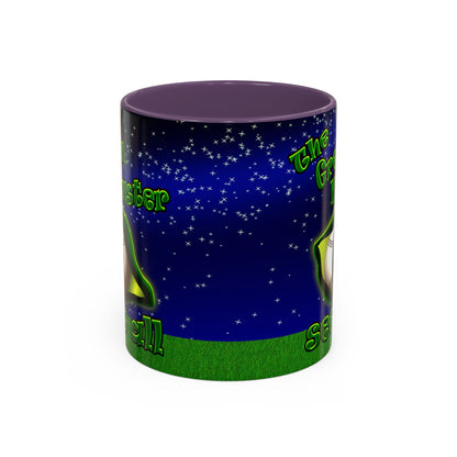 green monster - Accent Mug ('snoops' background)