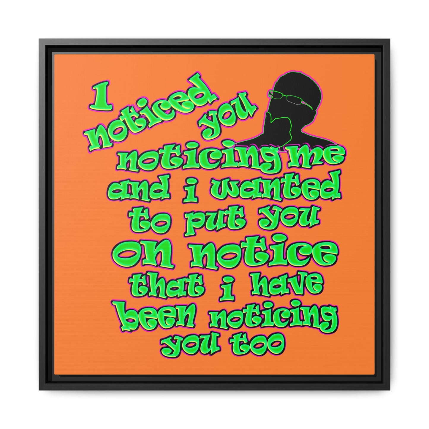 noticed you noticing - framed canvas art (crusta)