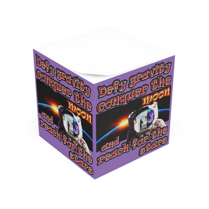 defy conquer reach - note cube (light purple)