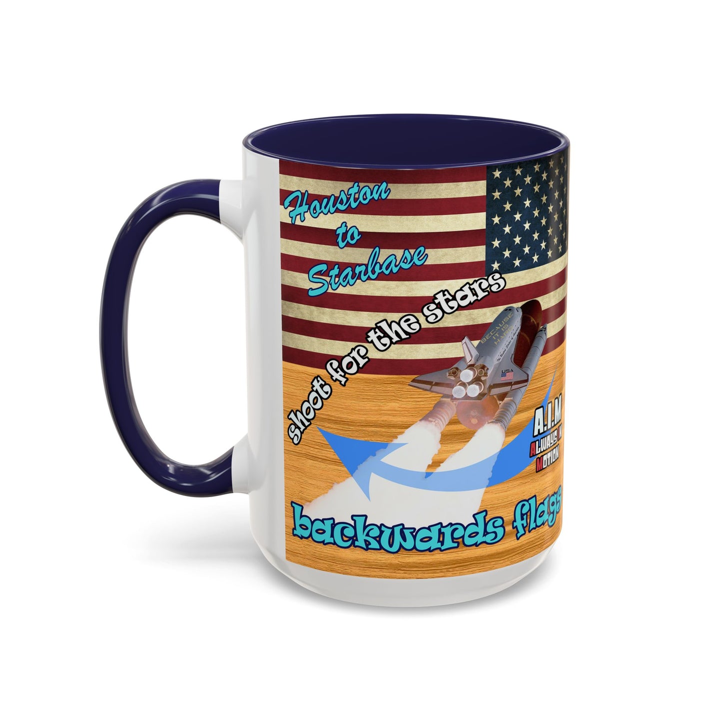 shoot for the stars - Accent Mug (butterscotch wood finish)