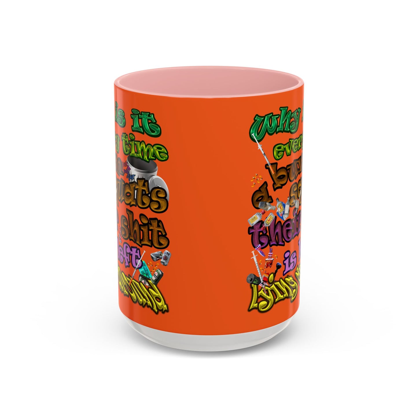 the bum's shit - Accent Mug (orange)