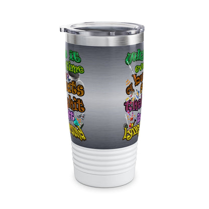 the bum's shit - Ringneck Tumbler, 20oz (brushed nickel)