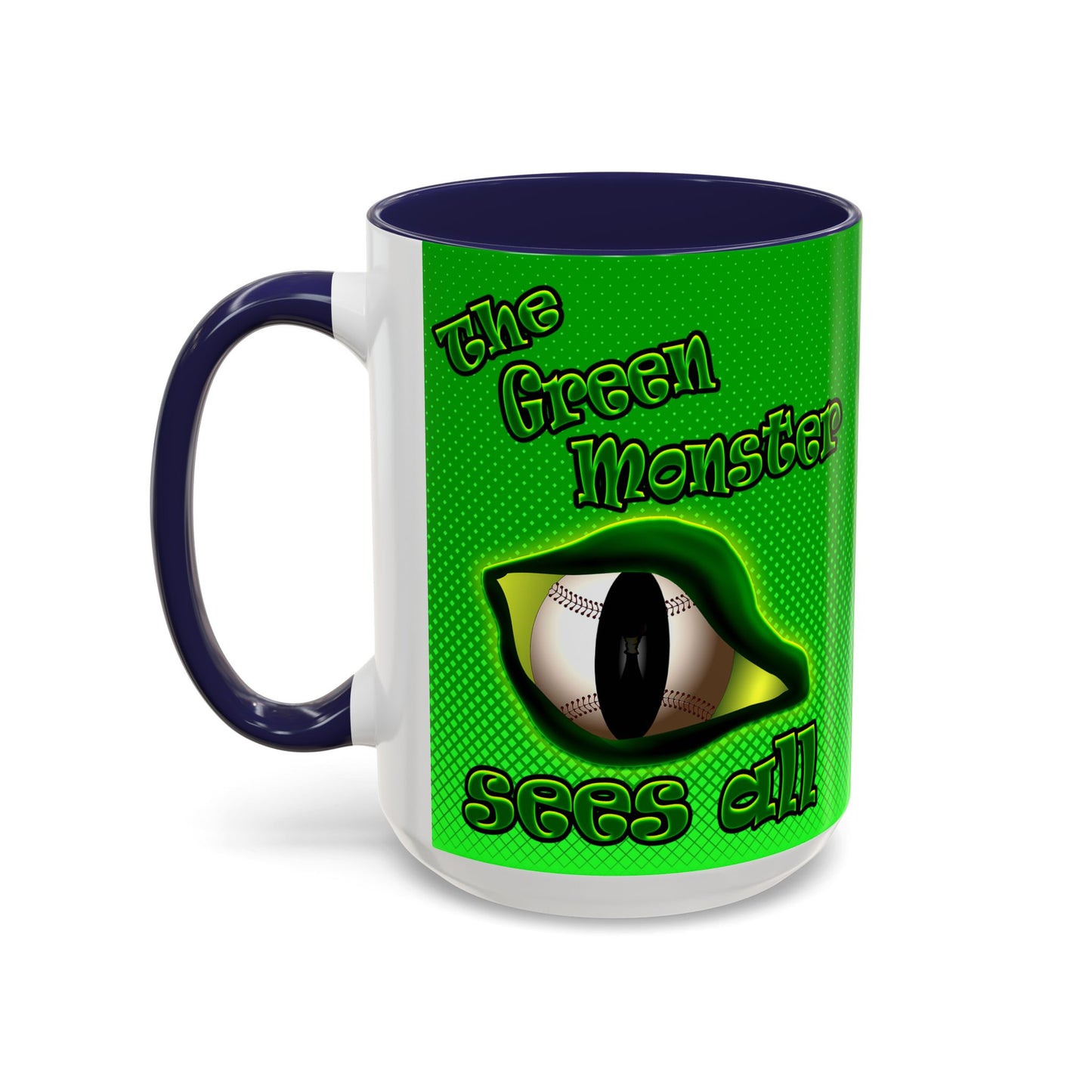 green monster - Accent Mug (logo green)