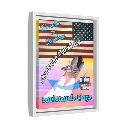 shoot for the stars - framed canvas art (color blur)