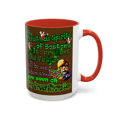 christmas spirits of boston - Accent Mug (brown)