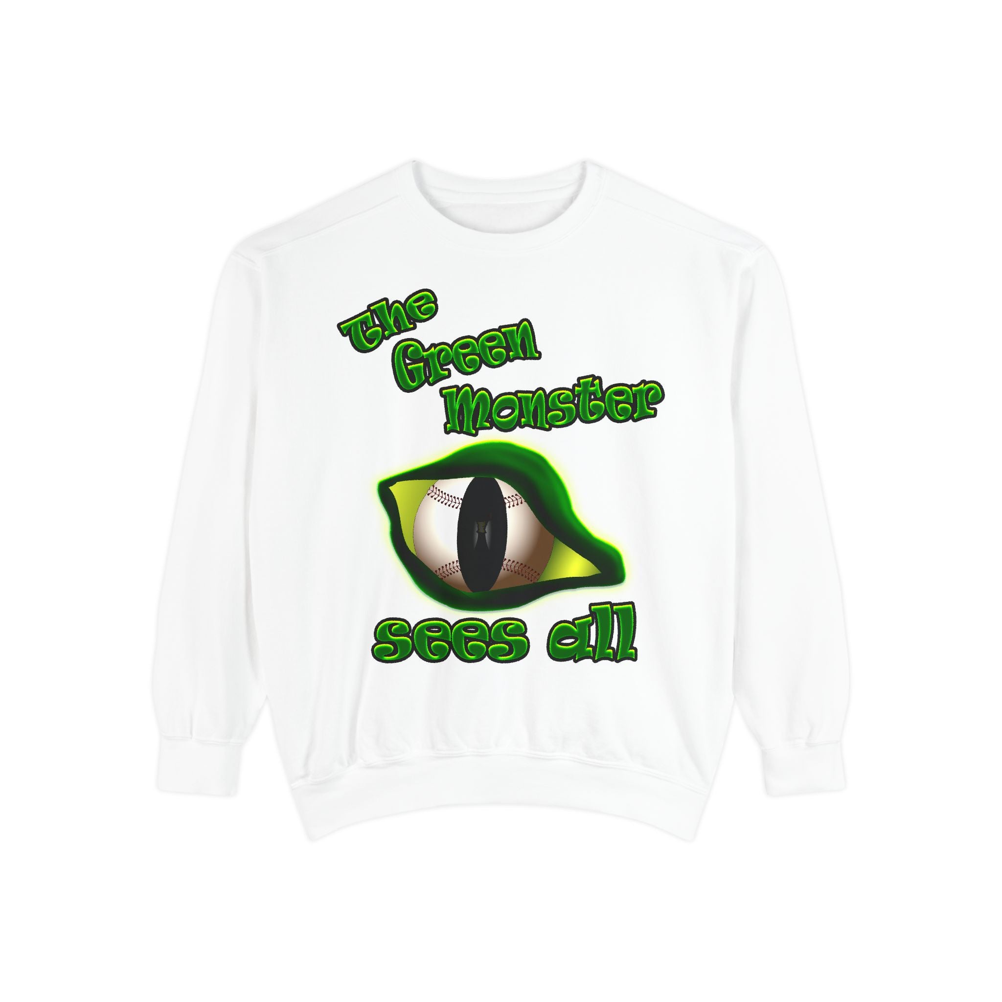 green monster - Unisex Garment-Dyed Sweatshirt