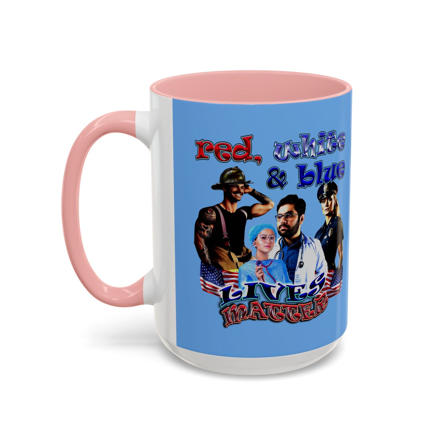 rw&b lives matter - Accent Mug (light blue)