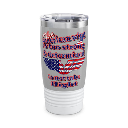 american wing - Ringneck Tumbler, 20oz (light grey)