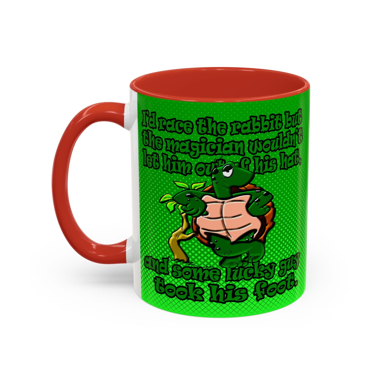 turtle race - Accent Mug (logo green)