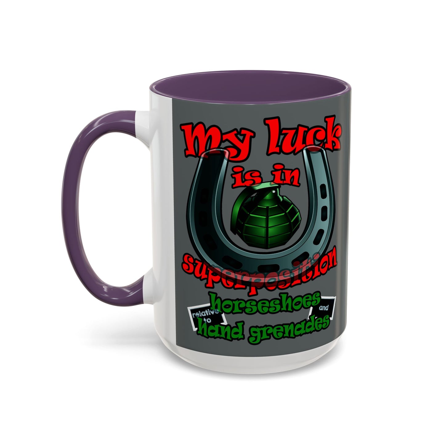 my luck - Accent Mug (dark grey)