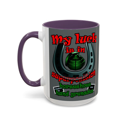 my luck - Accent Mug (dark grey)