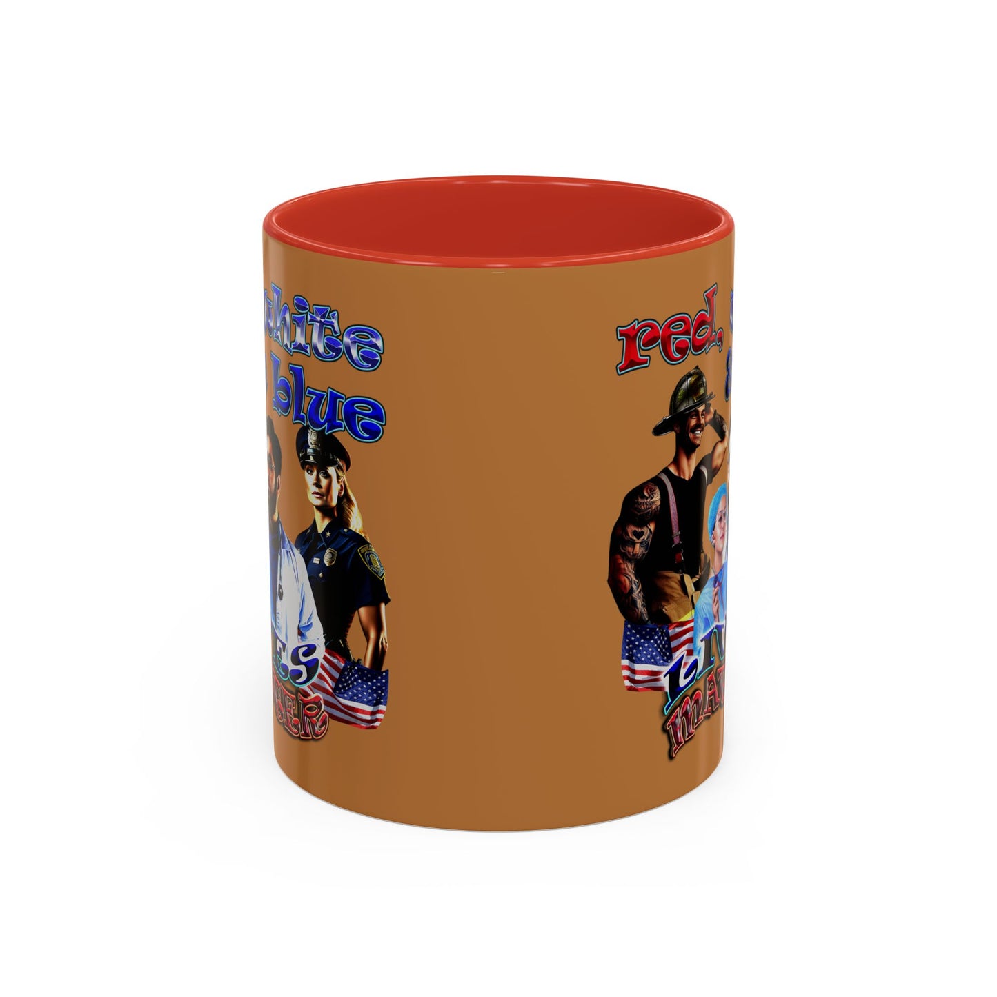 rw&b lives matter - Accent Mug (light brown)