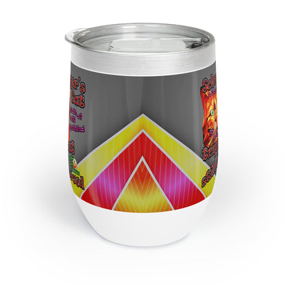 schrodinger's cat - Chill Wine Tumbler (rainbow split)