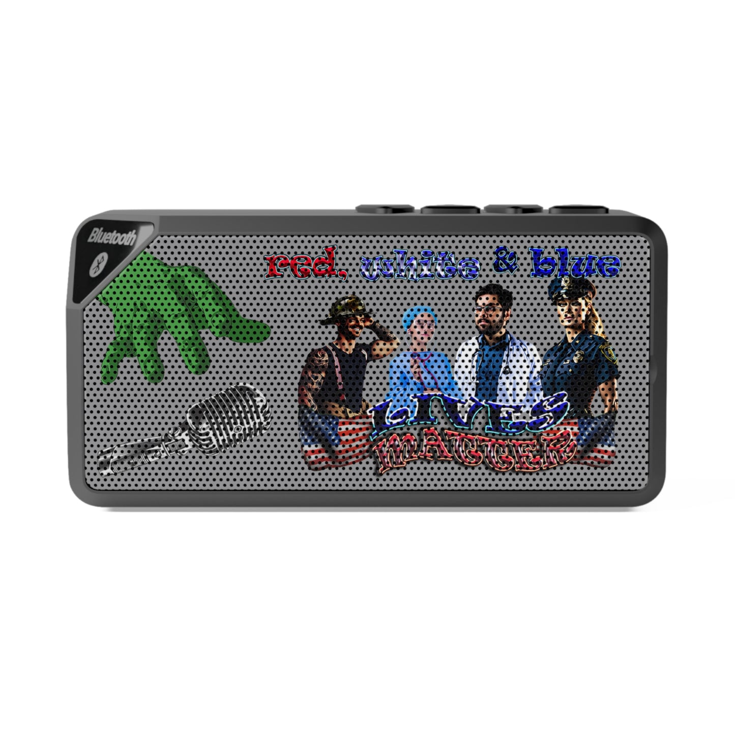 rw&b lives matter - Jabba Bluetooth Speaker (grey)